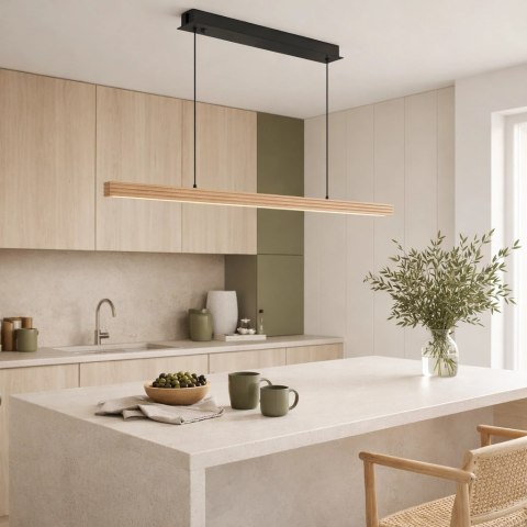 Lampa wisząca drewniana Hotaka No.1 120cm 3k Japandi