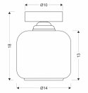 ESTIMA lampa sufitowa czarny 1x40W E27 klosz bezbarwny+piaskowany