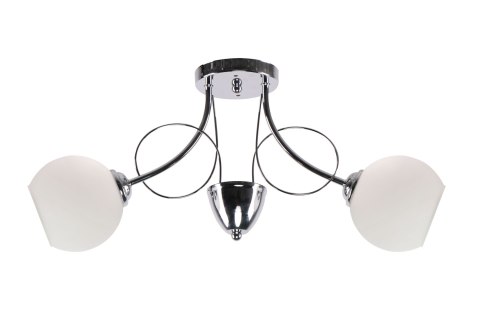 FANTA lampa sufitowa chromowy 2x40W E27 klosz biały