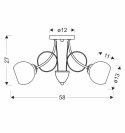 FANTA lampa sufitowa chromowy 2x40W E27 klosz biały