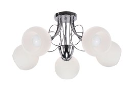 FANTA lampa sufitowa chromowy 5x40W E27 klosz biały