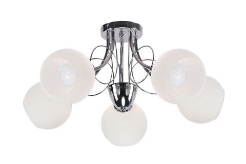 FANTA lampa sufitowa chromowy 5x40W E27 klosz biały