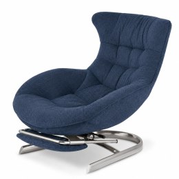 Fotel Gard z wysuwanym podnóżkiem w tkaninie Fabb XZ Vinci (Vinci 88) Granatowy Fabb (Vinci 88) Granatowy Fabb