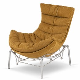 Fotel Hoor Bujany w tkaninie Fabb XZ Lins (Lins 68) Musztardowy Fabb (Lins 68) Musztardowy Fabb
