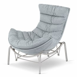 Fotel Hoor Bujany w tkaninie Fabb XZ Nea (Nea 80) Błękitny Fabb (Nea 80) Błękitny Fabb