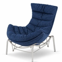 Fotel Hoor Bujany w tkaninie Fabb XZ Raven (Raven 86) Granatowy Fabb (Raven 86) Granatowy Fabb