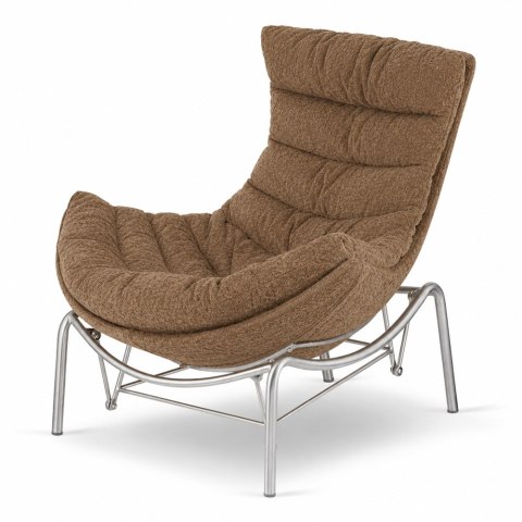 Fotel Hoor Bujany w tkaninie Fabb XZ Vinci (Vinci 38) Brązowy Fabb (Vinci 38) Brązowy Fabb