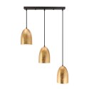 Icaro lampa wisząca czarny 3x40W E27 klosz złoty