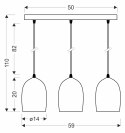Icaro lampa wisząca czarny 3x40W E27 klosz złoty
