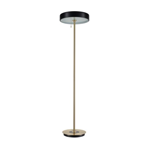 Lampa podłogowa ARTDECO 150 cm - czarno - złota nowoczesna