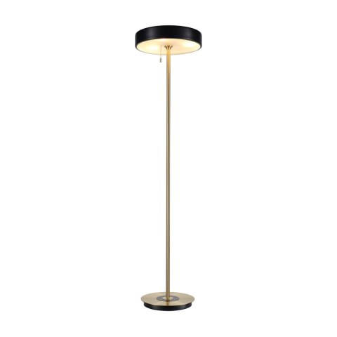 Lampa podłogowa ARTDECO 150 cm - czarno - złota nowoczesna