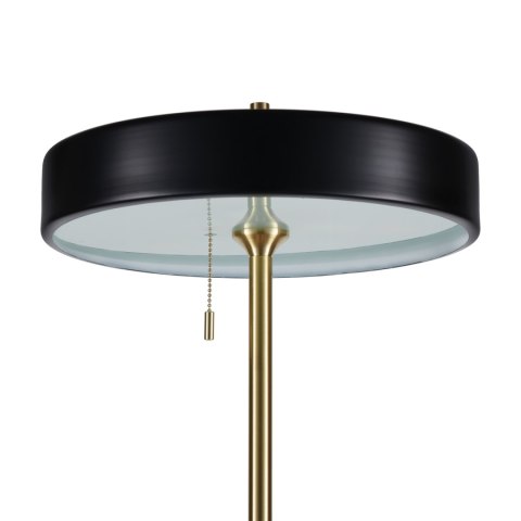 Lampa podłogowa ARTDECO 150 cm - czarno - złota nowoczesna