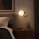 Lampa ścienna MOLECULA, biało złota 27 cm