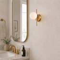 Lampa ścienna MOLECULA, biało złota 27 cm