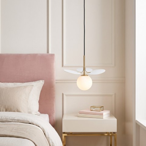 Lampa wisząca CHIC-1 biało złota, 20 cm