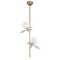 Lampa wisząca CHIC-2 pionowa złoto biała 26 cm