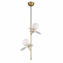 Lampa wisząca CHIC-2 pionowa złoto biała 26 cm