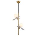 Lampa wisząca CHIC-2 pionowa złoto biała 26 cm