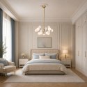 Lampa wisząca CHIC-5, biało złota 65 cm