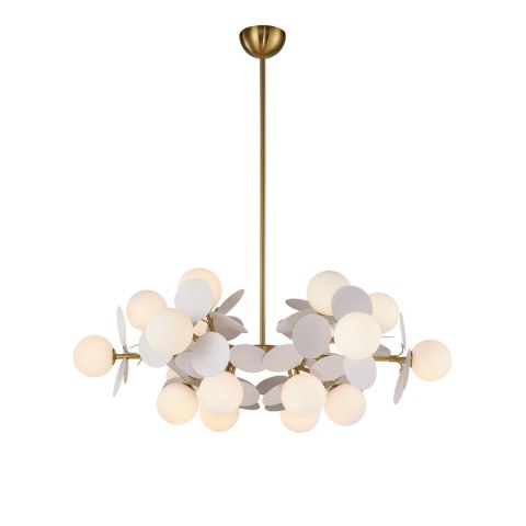 Lampa wisząca CHIC-6, biało złota 90 cm