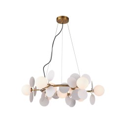 Lampa wisząca CHIC-9, biało złota 75 cm
