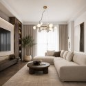 Lampa wisząca CHIC-9, biało złota 75 cm