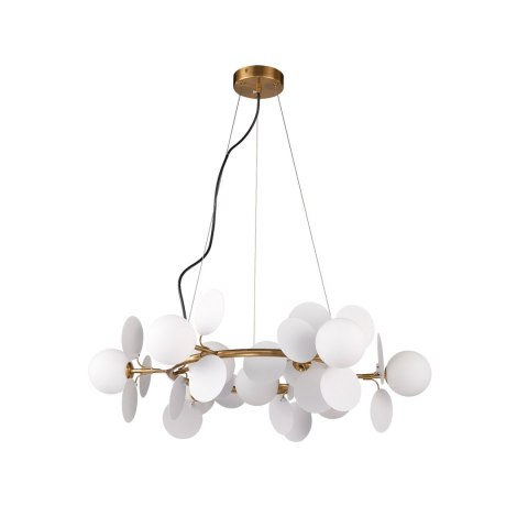 Lampa wisząca CHIC-9, biało złota 75 cm
