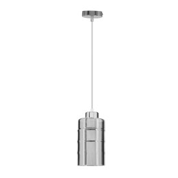 METZ lampa wisząca chromowy 1x40W E27 klosz dymiony lustrzany