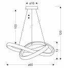 SPLOT lampa wisząca czarny 28W LED 3000, 4000, 6000K osłonka biała