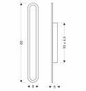 STICK lampa ścienna zewnetrzna L-60 czarny 20W klosz opal IP65