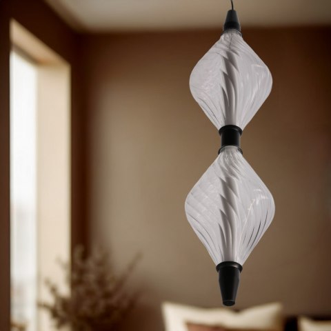 VITA lampa wisząca czarny 7,5W LED 2700K 2 x klosz bezbarwny