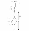 VITA lampa wisząca czarny 7,5W LED 2700K klosz bezbarwny