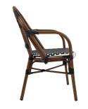 Zestaw 2 krzeseł ogrodowych CAFE PARIS ARM brązowy rattan