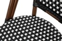 Zestaw 2 krzeseł ogrodowych CAFE PARIS ARM brązowy rattan