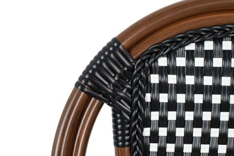 Zestaw 4 krzeseł ogrodowych CAFE PARIS ARM brązowy rattan