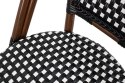 Zestaw 4 krzeseł ogrodowych CAFE PARIS ARM brązowy rattan