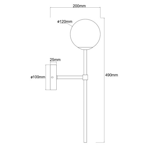Light Prestige Kinkiet Piruleta chrom IP44 1xG9