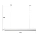 Light Prestige Lampa wisząca Mira L biała Tuya LED CCT