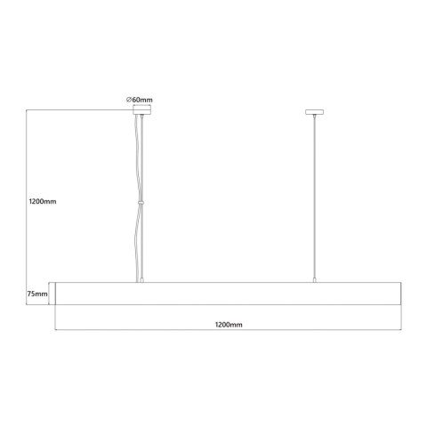 Light Prestige Lampa wisząca Mira L czarna Tuya LED CCT