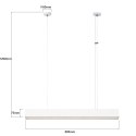 Light Prestige Lampa wisząca Mira M biała Tuya LED CCT