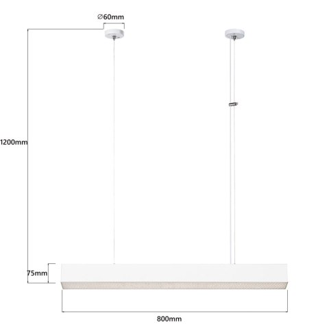 Light Prestige Lampa wisząca Mira M biała Tuya LED CCT