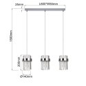 Light Prestige Lampa wisząca Vetro chrom 3xE14
