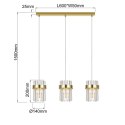 Light Prestige Lampa wisząca Vetro złota 3xE14