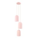 Oss lampa wisząca talerz 3x40W E27 różowy