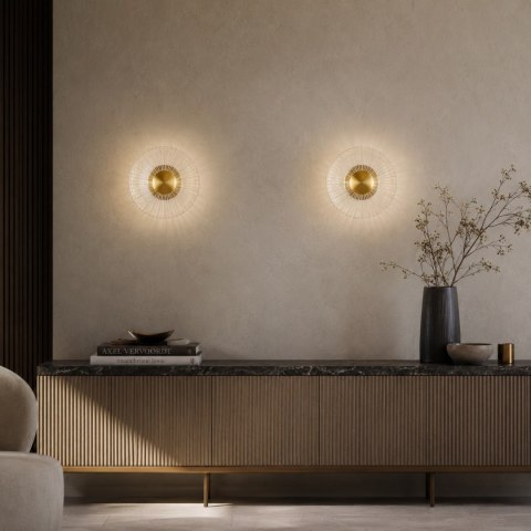 Lampa ścienna SUNBLAST - kinkiet LED 20 cm, złoty