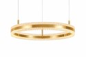 Lampa wisząca ARKADIA LED 60 cm - złoty połysk z kryształowym pierścieniem