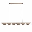 Lampa wisząca NAMI LINE 143 cm - LED, szary szczotkowany, falista forma