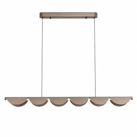Lampa wisząca NAMI LINE 143 cm - LED, szary szczotkowany, falista forma