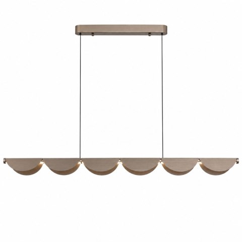 Lampa wisząca NAMI LINE 143 cm - LED, szary szczotkowany, falista forma