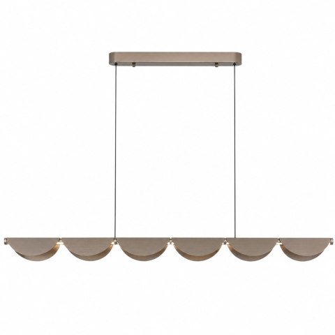 Lampa wisząca NAMI LINE 143 cm - LED, szary szczotkowany, falista forma
